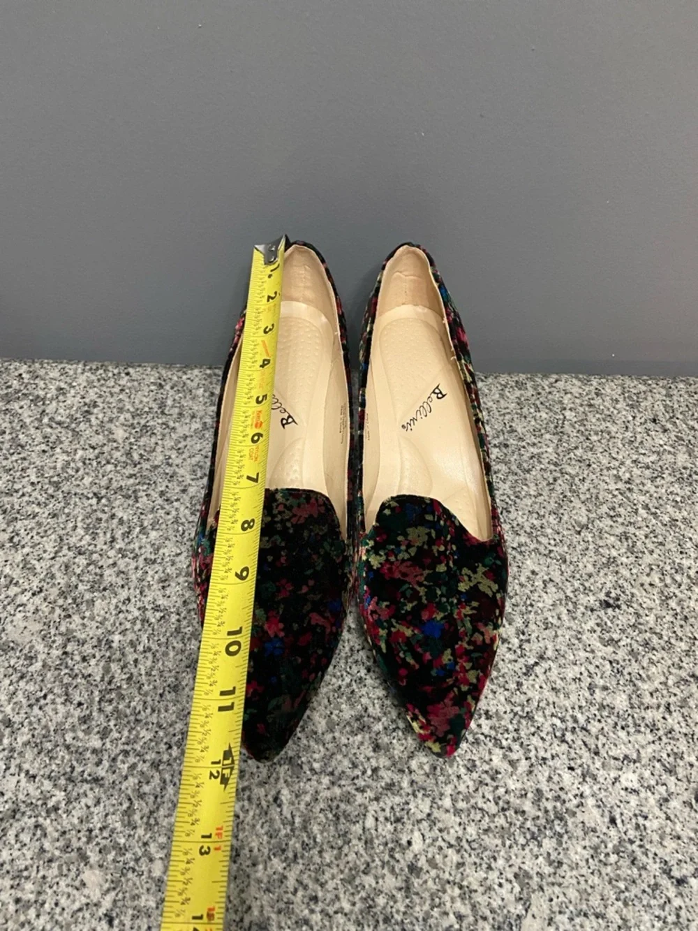 Beautiful BELLINI Bobcat Black Floral Velvet 2.25" Kitten Heel Dark Fairy 11W - Picture 16 of 17